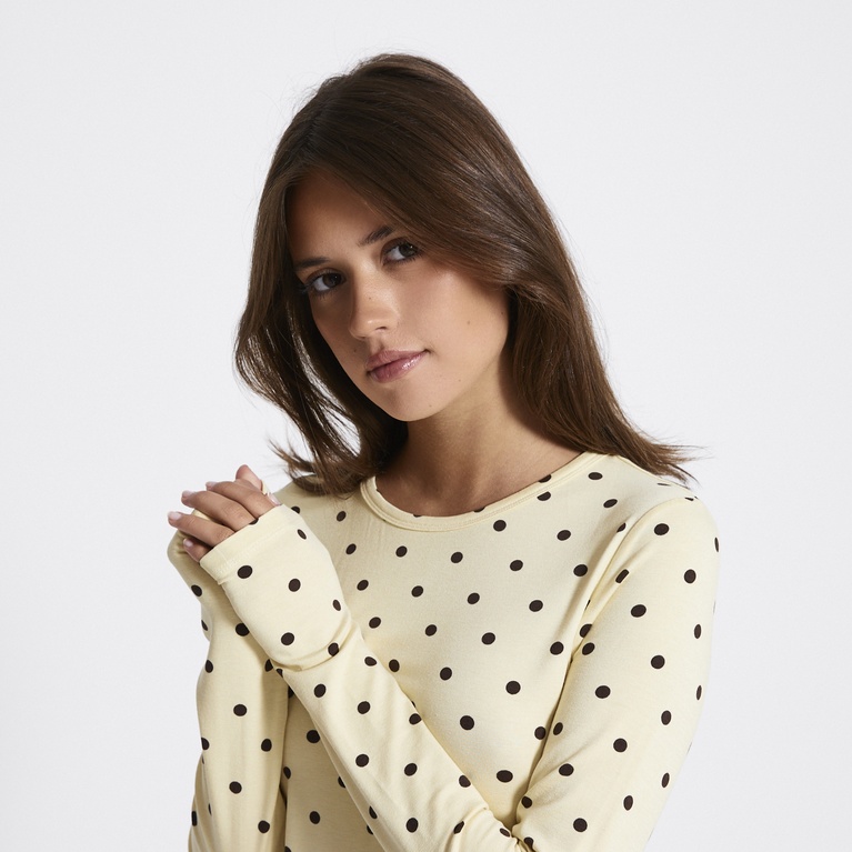 Soft long-sleeve-top "Hilda" Yellow